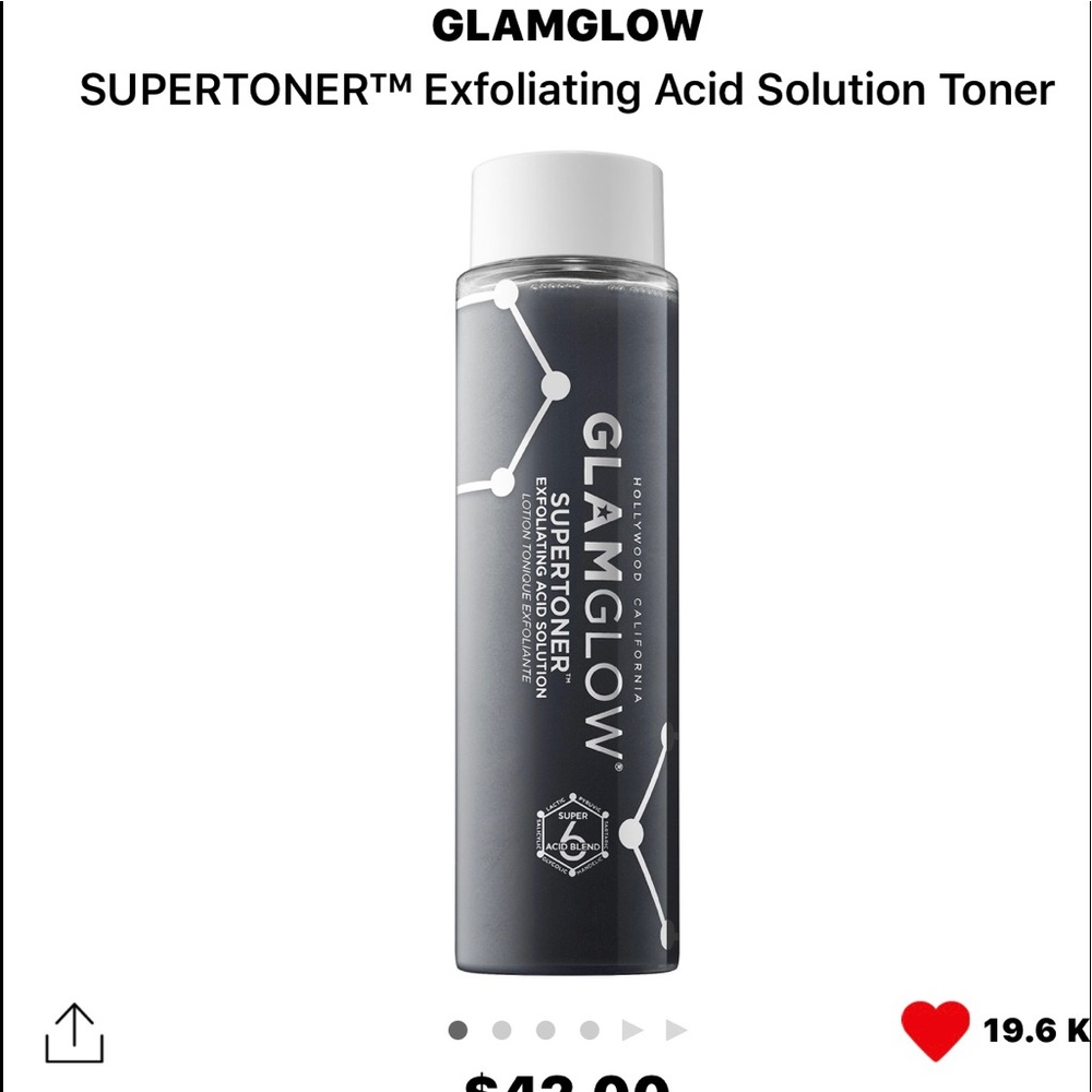 Glam Glow Exfoliating acid solution facial toner
